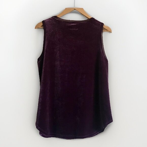 Simply Emma Purple Velvet Sleeveless Blouse Size 1X Witchcore FairyCore Fall - Picture 3 of 8